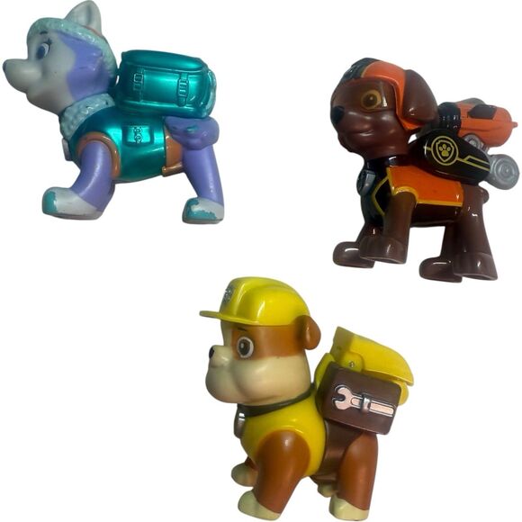 Lot Of 3-Patrol Patrol Action Pack Pups Everest, Rubble, Zuma Rescue Dog Figure - Picture 3 of 12